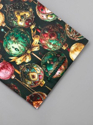 Пакет подарочный новогодний ламинированный, «Игрушки Новогодние», 18x10x22.3 см
