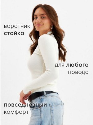 Джемпер с горлом женский MINAKU, белый, размер 42-44