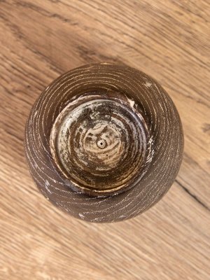 Подсвечник, d=4 см, 8x8x11 см, дерево Джати, тёмно-коричневый
