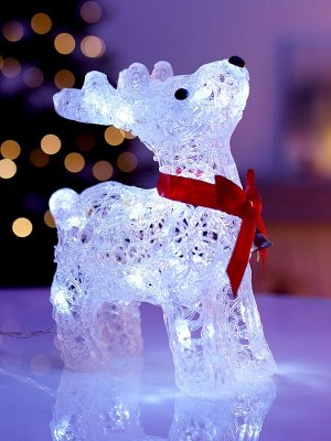 Фигура светодиодная «Олень», 20 см, 20 LED, 220 В, свечение белое