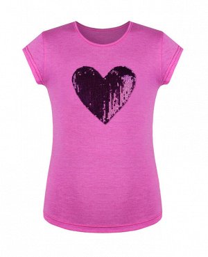 Пурпурная футболка для девочки Цвет: пурпурный