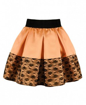 Нарядная юбка для девочки в складку Цвет: светло-оранжевый