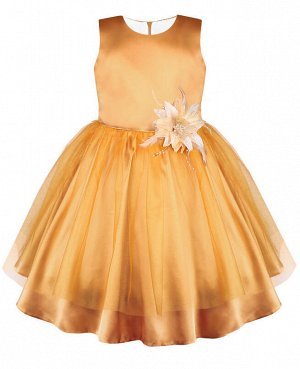 Золотое нарядное платье для девочки Цвет: золотой
