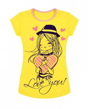 Жёлтая футболка для девочки Цвет: жёлтый