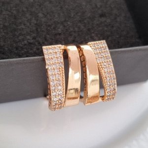 Серьги женские дорожки ювелирная бижутерия коллекция "Дубай" покрытие позолота, вставка: фианиты, цвет: прозрачный, арт.314.224