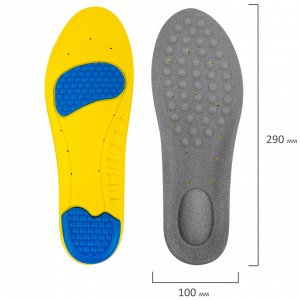 Стельки для обуви с ПЯТОЧНЫМ АМОРТИЗАТОРОМ,материал PU PRO,р.RU 41-44/EU 42-45,SHEGRA (ШЕГРА),700770