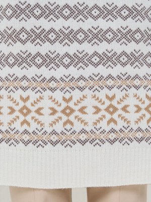 Платье женское 9242-92043   501/397/5200785 белый/тёплый серо-коричневый/латте