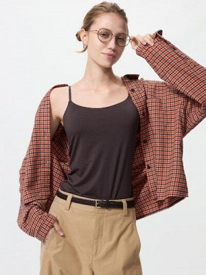 UNIQLO Heattech - однотонная майка-камисоль - 38 DARKBROWN
