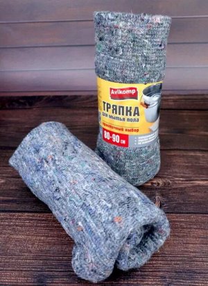 "AVIKOMP" Тряпка для пола "Praktisch" в рулоне 80х90см, цв.серый