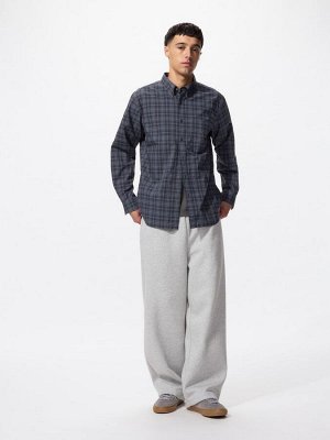 Рубашка в клетку, темно-серый