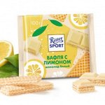 Шоколад Риттер Спорт Белый Вафля с Лимоном 100 г 1уп.