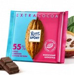 Шоколад Риттер Спорт Молочный из Ганы 55% 100 г 1уп.