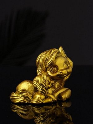 Фигурка гипс «Пони мама», 9x7x6 см, золото