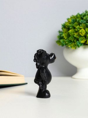 Фигурка гипс «Конь реальный», 8 см, чёрный