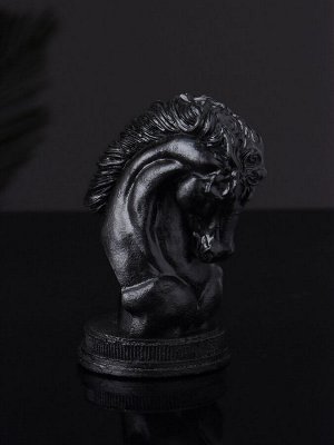 Фигурка гипс «Конь», 9x6 см, чёрный