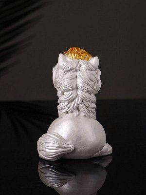 Фигурка гипс «Пони с подковой», 8x5x5 см, перламутр