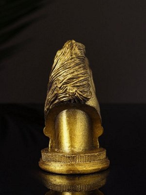 Фигурка гипс «Конь: шахматная фигура», 9x6 см, цвет старое золото