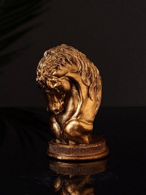 Фигурка гипс «Конь: шахматная фигура», 9x6 см, цвет бронза