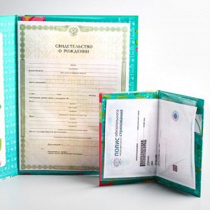 Обложка для документов набор "Мои первые документы", Лама, Минни Маус (новый формат свидетельства)