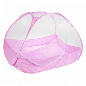 Манеж-палатка для ребёнка, москитная сетка на молнии, подушка и матрасик в комплекте, цвет розовый