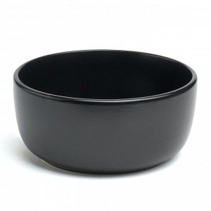 Салатники BRONCO Choice Black 15 см — керамика с рельефным флорариумом, современная классика