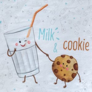 Постельное бельё Milk&Cookie 143*215 см, 150*214 см, 50*70 см -1 шт, 100% хл, бязь 125 г/м2