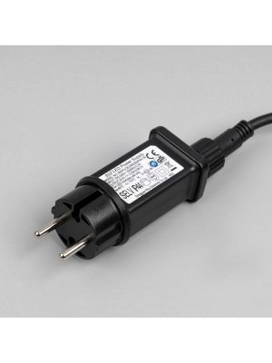 Гирлянда «Клип-лайт» 3 нити по 10 м, IP44, УМС, тёмная нить, 198 LED, свечение белое, 8 режимов, 24 В