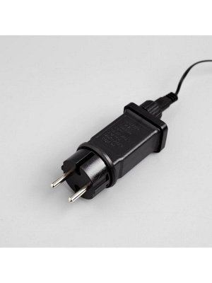 Гирлянда «Клип-лайт» 3 нити по 10 м, IP44, УМС, тёмная нить, 198 LED, свечение синее, 8 режимов, 24 В