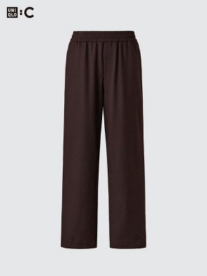 UNIQLO: C - лёгкие широкие брюки с зауженными книзу штанинами - 09 BLACK