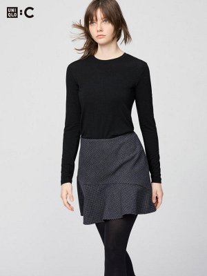 UNIQLO: C - теплый термо-лонгслив Heattech Extra Warm с кашемиром - 09 BLACK