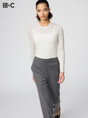 UNIQLO: C - теплый термо-лонгслив Heattech Extra Warm с кашемиром - 30 NATURAL