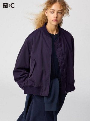 UNIQLO: C - универсальная бомбер-куртка с регулируемым силуэтом - 79 DARKPURPLE