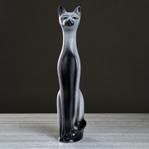Копилка "Кот", акрил, серая, 48 см