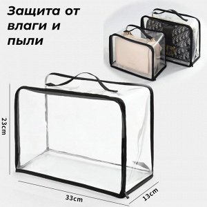 Органайзер Прозрачная сумка для хранения сумок и др. вещей
Материал: PVC
Размер: см.фото