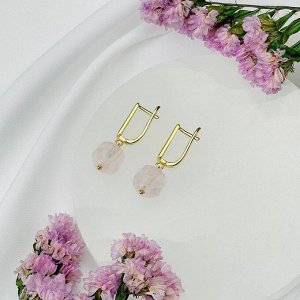 Серьги из Розового кварца