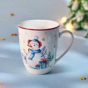 Фарфоровая кружка Lefard Winter Story 430 мл — новогодний дизайн, для СВЧ и ПММ