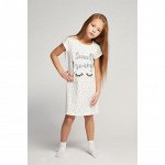 Сорочка ночная для девочки, цвет белый/звёздочки, рост 158 см
