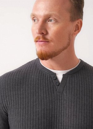 Джемпер. Цвет: меланж т.серый