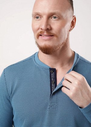 Джемпер. Цвет: т.голубой/чёрный