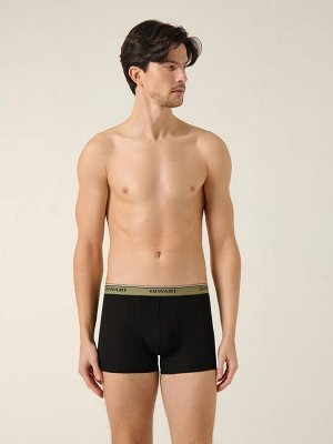 Трусы. Цвет: black-khaki strip
