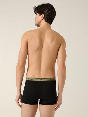 Трусы. Цвет: black-khaki strip