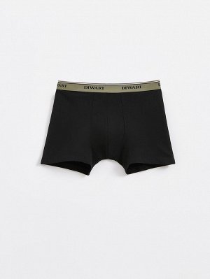 Трусы. Цвет: black-khaki strip