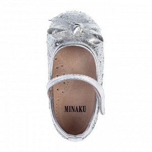 Туфли детские MINAKU, цвет серебро, размер 19