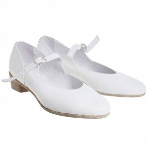 Туфли народные женские, длина по стельке 24 см, цвет белый
