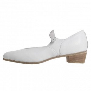 Туфли народные женские, длина по стельке 24,5 см, цвет белый