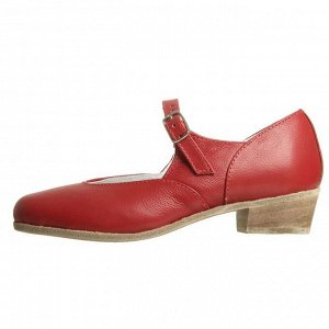 Туфли народные женские, длина по стельке 20 см, цвет красный