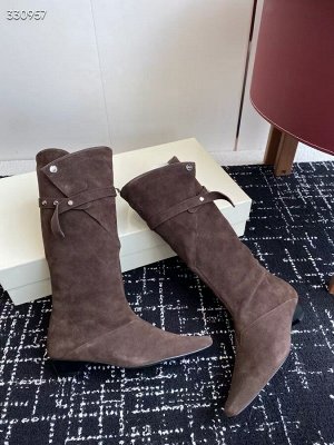 Сапоги женские замшевые демисезонные