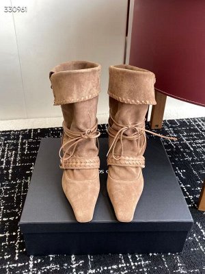 Сапоги женские замшевые демисезонные