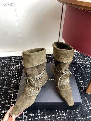 Сапоги женские замшевые демисезонные