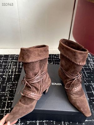 Сапоги женские замшевые демисезонные